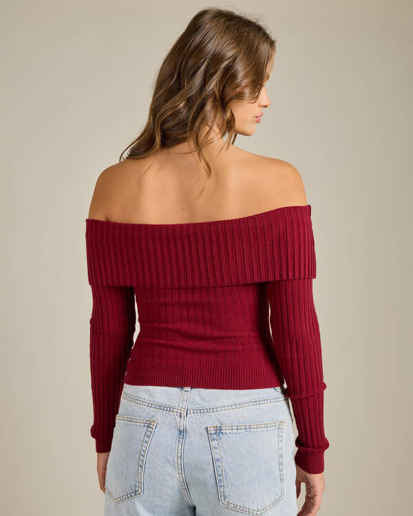 Ava And Ever Ari Off Shoulder Knit Top for Womens