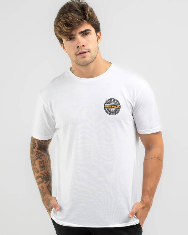 Sex Wax Word Fade Orange T-Shirt for Mens