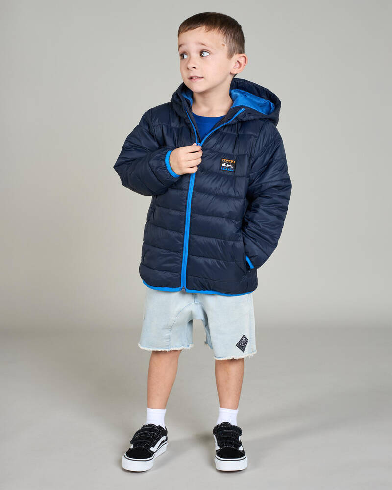 Quiksilver Toddlers' Scaly Boy Hooded Puffer Jacket for Mens