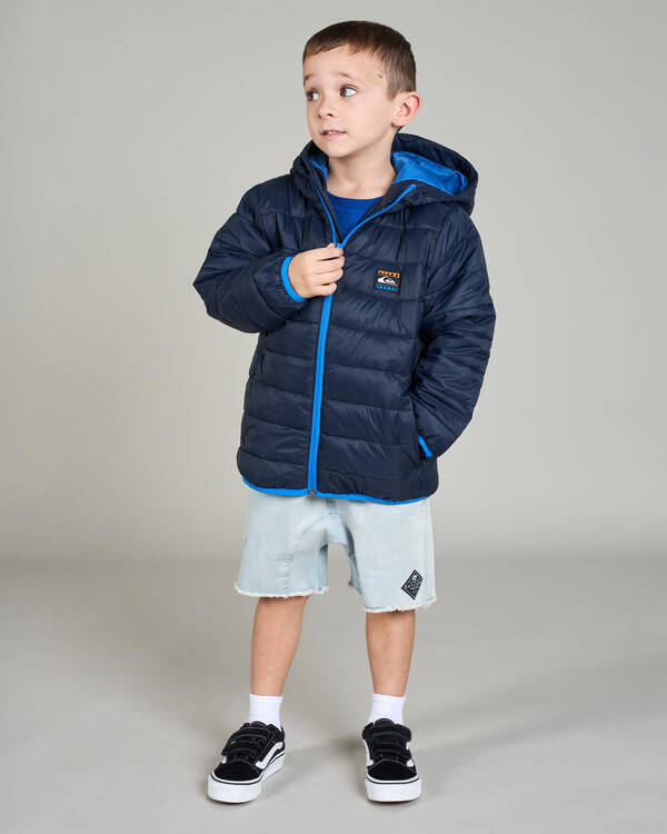 Quiksilver Toddlers' Scaly Boy Hooded Puffer Jacket for Mens