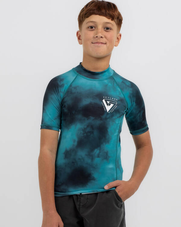 Skylark Boys' Emerged Short Sleeve Rash Vest for Mens