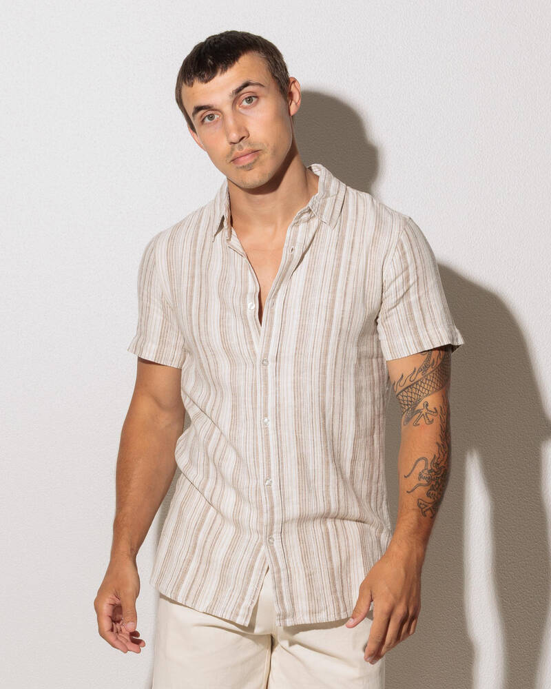 Lucid Sediment Short Sleeve Shirt for Mens