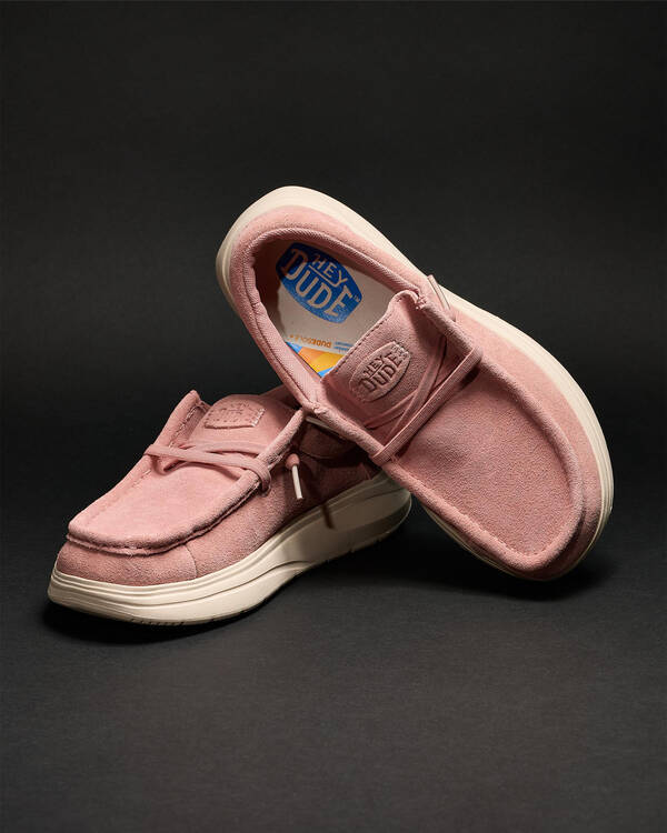 HEYDUDE Wendy COMF Suede Shoes for Womens