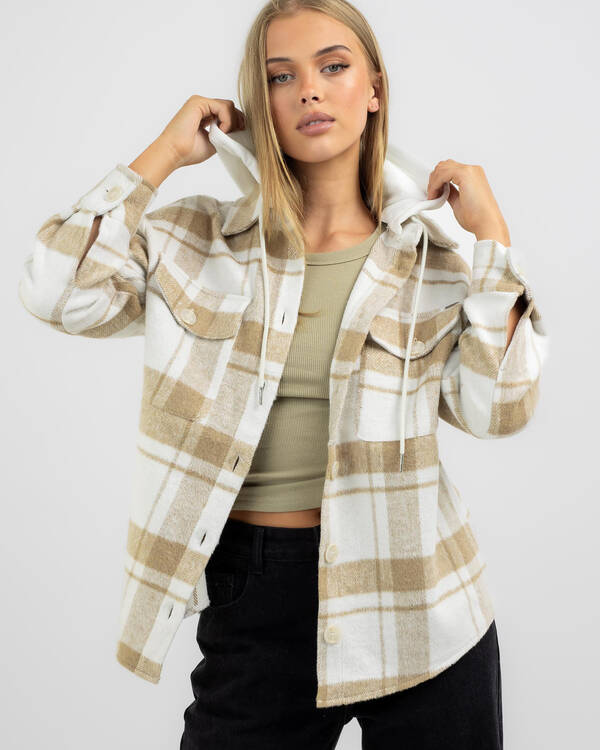 Ava And Ever Noah Hooded Shacket for Womens