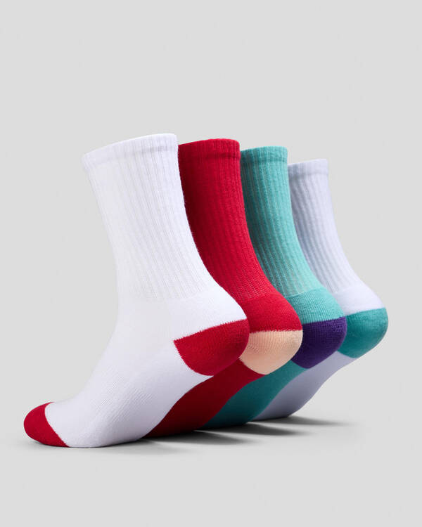 Santa Cruz Girls' Other Dot Crew Socks 4 Pack for Womens