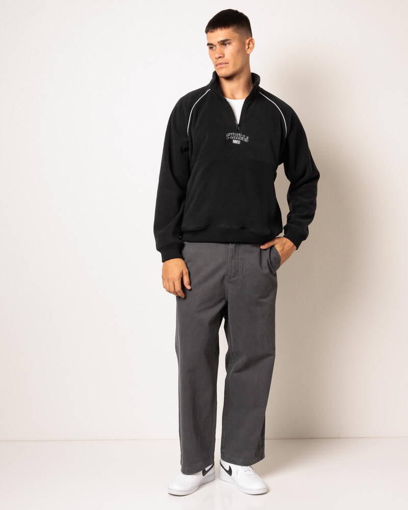 Thrills Thrill Of Victory Raglan Quarter Zip Polar Fleece for Mens
