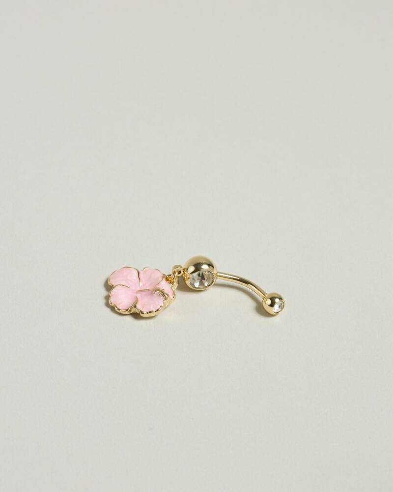 Karyn In LA Litia Hibiscus Belly Ring Pack for Womens