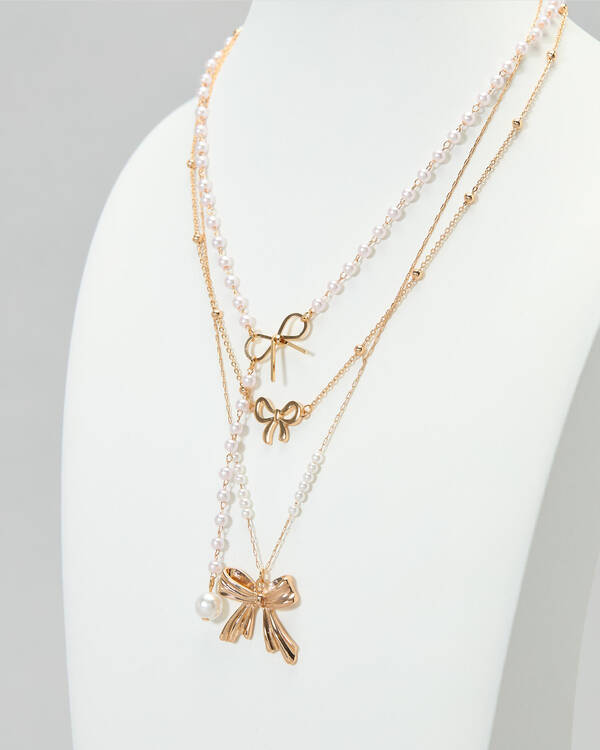 Karyn In LA Bow Tie Necklace Pack for Womens