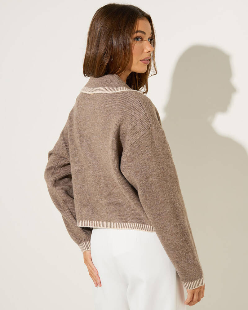 Ava And Ever Neon Zip Knit Jumper for Womens