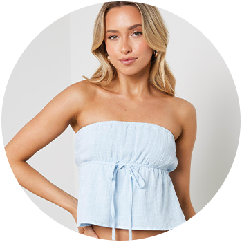woman wearing a white top