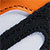 Black/orange/white