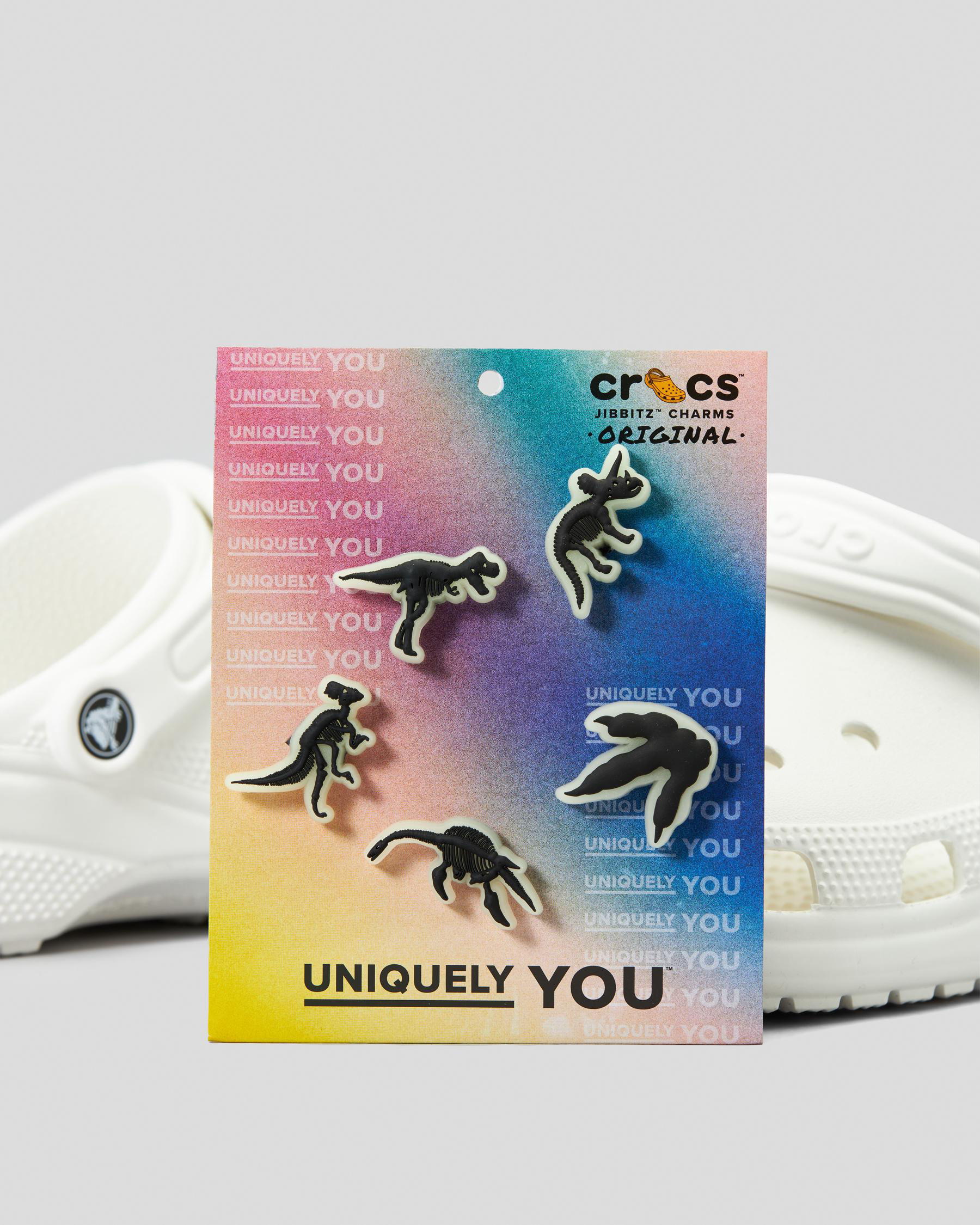 Glow In The Dark Dino Jibbitz 5 Pack