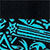Fluro Blue Fade Black